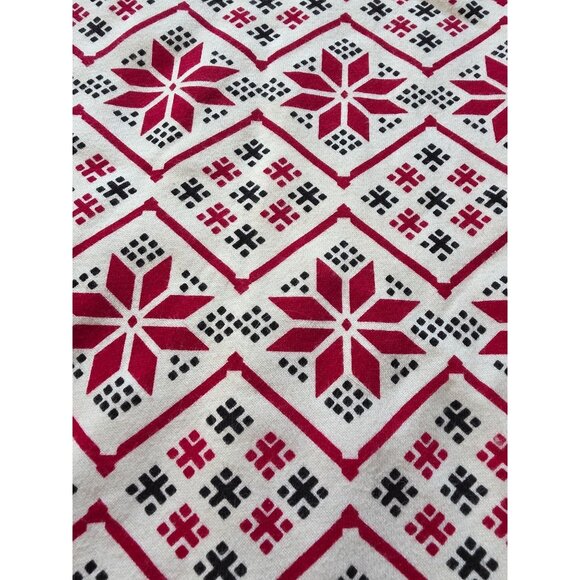 Laura Scott Womens Red & White Nordic Snowflake Print Long Sleeve Top XL - Picture 4 of 7